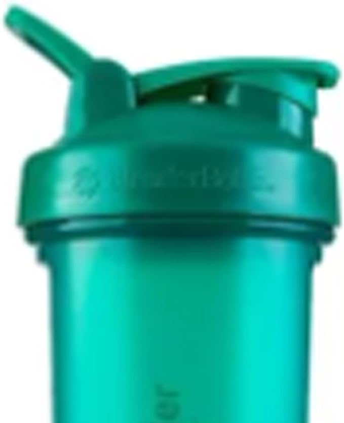 BlenderBottle Shaker Bottle with Pill Organizer and Storage for Protein Powder, ProStak System, 22-Ounce, Teal