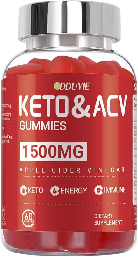 Keto ACV Gummies, Apple Cider Vinegar & Vitamin B12 B6 - for Men & Woman - 60 Count