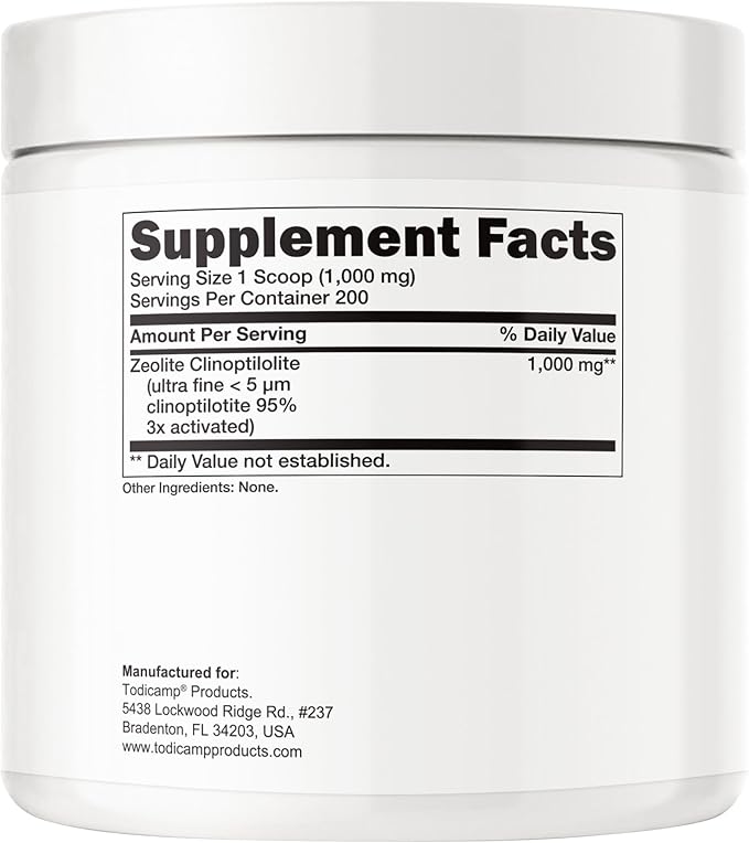 Sorbolit Zeolite Detox Powder - 7.05oz Clinoptilolite Zeolite Powder Sorbolit- 1-2 µm Zeolite Clinoptilolite Powder Supplement for Liver Detox - 200 Days Supply