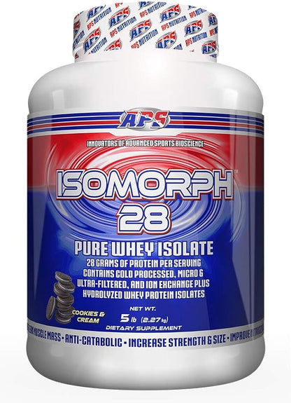 APS Nutrition Isomorph Protein Powder Supplement | Whey Protein Isolate | Ultra- Filtered | 28g Protein | Cookies & Cream, 5 Pound (Pack of 1)