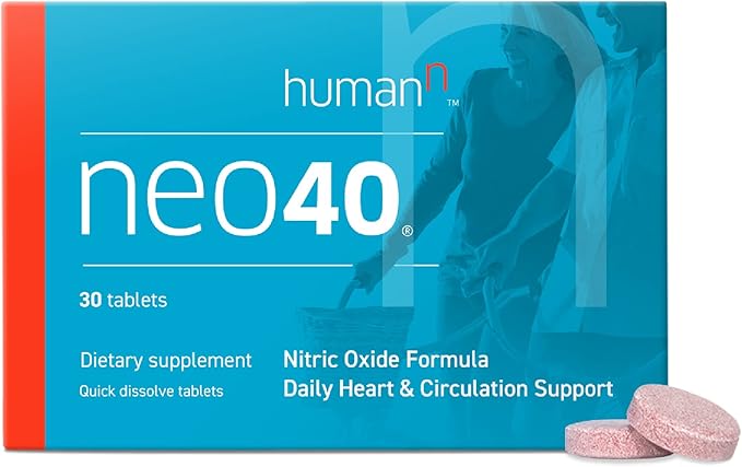 humanN Neo40 Daily Heart & Blood Circulation Supplements to Boost Nitric Oxide - Supports Blood Pressure - from Maker of SuperBeets -Includes 30 Dissolvable Tablets - Tasty Fruity Flavor