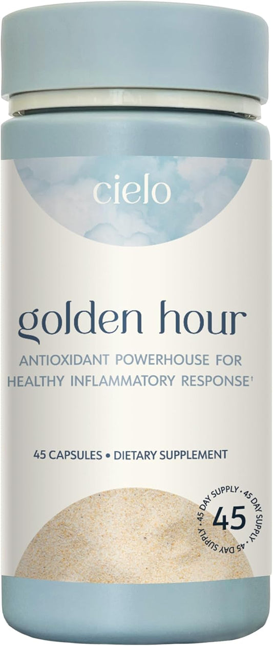 Cielo Golden Hour - Antioxidant Supplement for Healthy Immune System Response - Nutritional Antioxidant Blend for Women and Men (45 Day Supply)