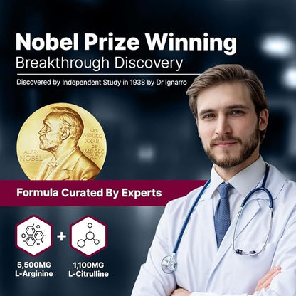 L-ARGININE PRO | L-arginine Supplement Drink Mix Powder | 5,500mg of L-arginine Plus 1,100mg L-Citrulline (Raspberry, 1 Jar)