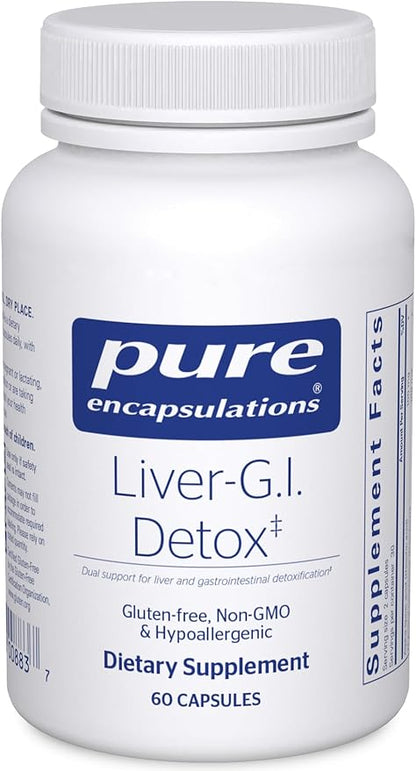 Pure Encapsulations Liver-G.I. Detox - Liver Cleanser & GI Detox* - with Alpha Lipoic Acid & Curcumin Extract - Gluten Free & Non-GMO - 60 Capsules