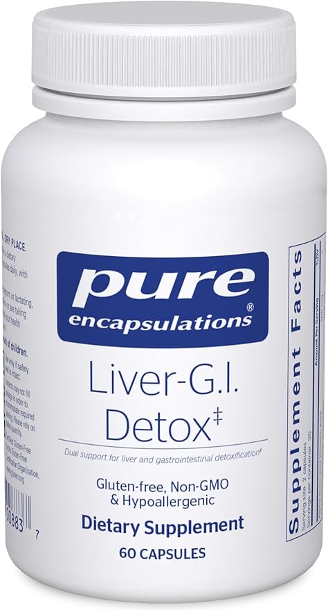 Pure Encapsulations Liver-G.I. Detox - Liver Cleanser & GI Detox* - with Alpha Lipoic Acid & Curcumin Extract - Gluten Free & Non-GMO - 60 Capsules