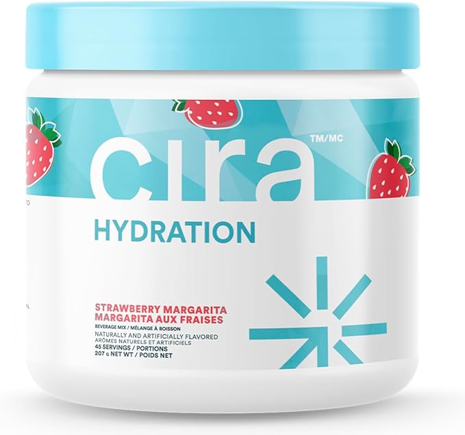 Cira Hydration Electrolytes Powder for Women - Electrolyte Drink Mix with Himalayan Salt for Dehydration Relief - 45 Servings, Strawberry Margarita