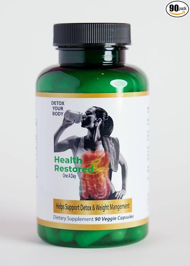 Health Restored Comprehensive Detox & Wellness Support for Men and Women - Premium 100% Clinoptilolite Zeolite Capsules - Supplement Robust Health Support with No Additives