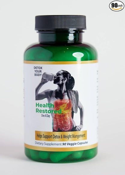 Health Restored Comprehensive Detox & Wellness Support for Men and Women - Premium 100% Clinoptilolite Zeolite Capsules - Supplement Robust Health Support with No Additives