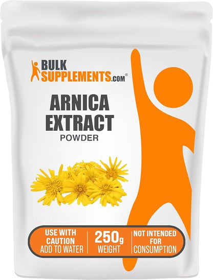 BulkSupplements.com Arnica Extract Powder - Herbal Supplements, from Dried Arnica Flower, Arnica Powder - Arnica Montana Extract, Servings Vary, 250g (8.8 oz) (Pack of 1)