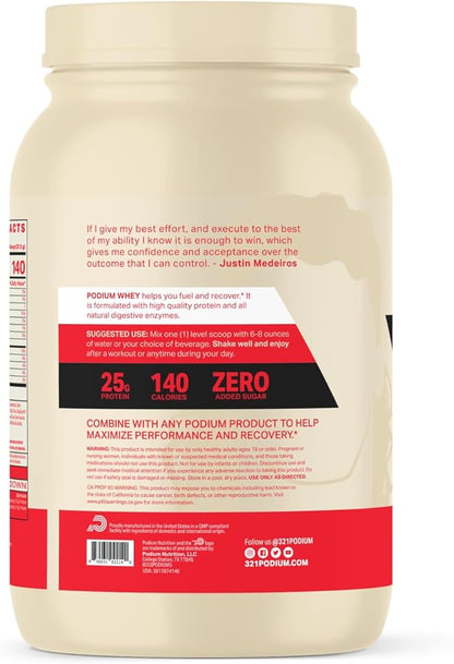 Podium Nutrition, Whey Protein Powder, Cookies & Cream, 25 Servings, 25g of Whey Protein Per Serving