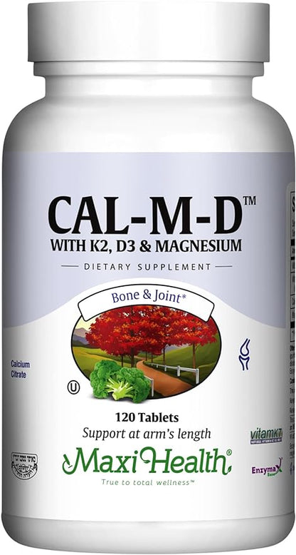 Calcium with Vitamin D3, K2 and Magnesium - Overall Health Supplement for Strong Bones and Teeth, Muscle Function, Immune Support - Vitamin D Vitamin K Enhanced Absorption for Women & Men, 120 Tablets