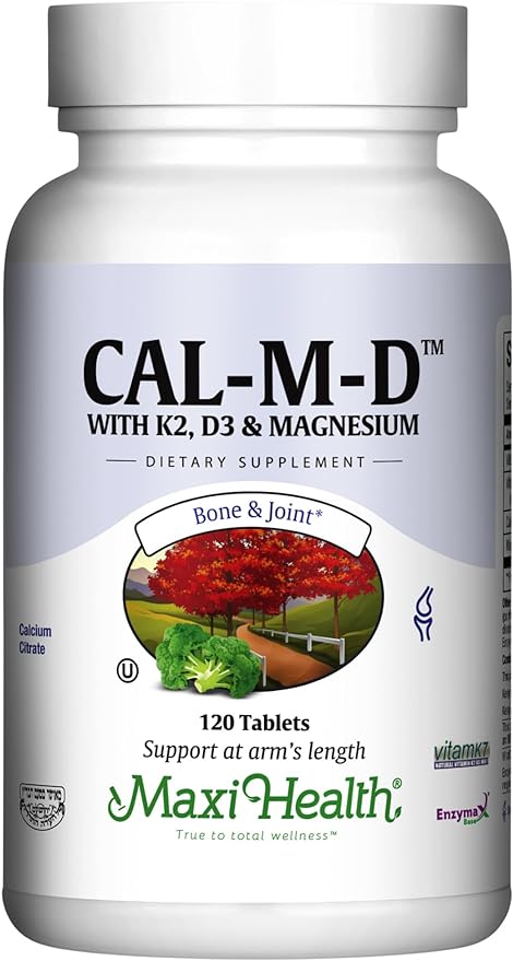 Calcium with Vitamin D3, K2 and Magnesium - Overall Health Supplement for Strong Bones and Teeth, Muscle Function, Immune Support - Vitamin D Vitamin K Enhanced Absorption for Women & Men, 120 Tablets