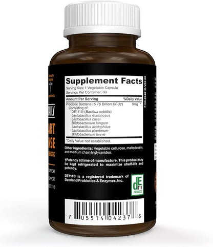 CLINICAL DAILY Smart Defense Mega Spore Probiotic. Bacillus Subtilis Spore Based Probiotics For Women and Men With Lactobacillus Plantarum Good Flora Natural Slim Microbiome Support. 60 Vegan Capsules