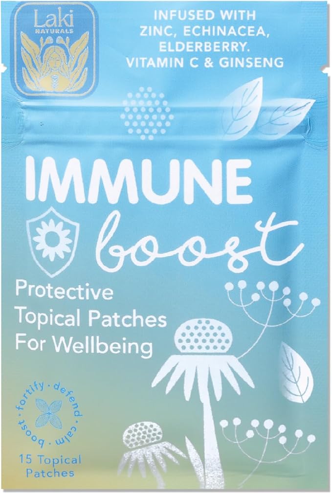 Laki Naturals Immune Boost Patch (Pack of 15) | Natural Immunity Defense | Daily Support for Your Body's Systems