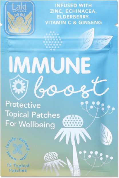 Laki Naturals Immune Boost Patch (Pack of 15) | Natural Immunity Defense | Daily Support for Your Body's Systems