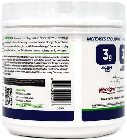 Performance Inspired Nutrition Pre-Workout Powder - All Natural - G-Free & Vegan Formula - Contains Citrulline - Nitrosigine - Green Tea - Arginine - Beta Alanine - Raspberry Lemonade - 23.84 Ounce