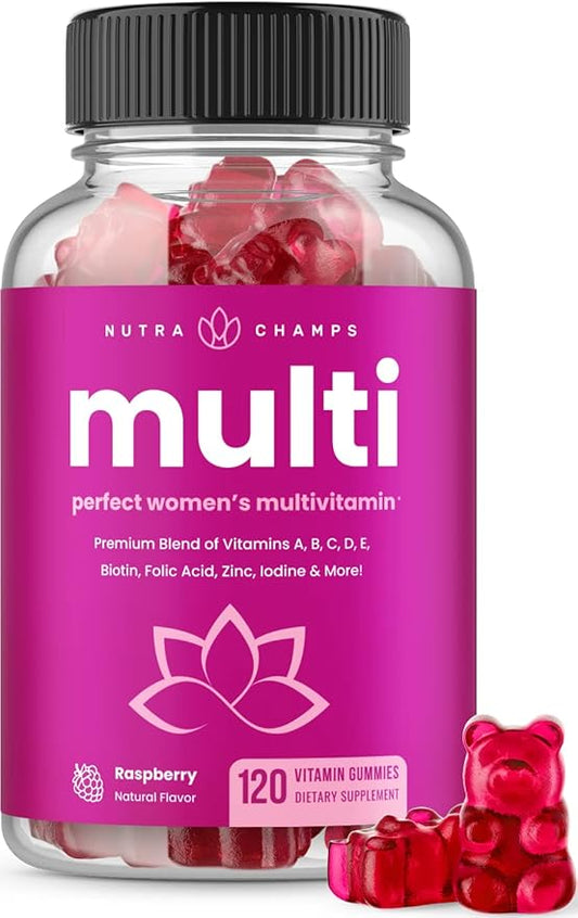 Multivitamin for Women 14+ | Womens Multivitamin Gummies, 120 Count | Vitamins A, B, C, D, E, Biotin, Folic Acid | Womens Gummy Multivitamins | Chewable Daily Multi Gummy Vitamins for Women