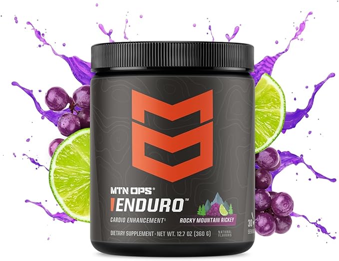MTN OPS Enduro Nitric Oxide Stim Free Pre Workout | Magnesium Citrate, L Arginine & L Citrulline Caffeine Free Preworkout | 30 Serving Rocky Mountain Ricky