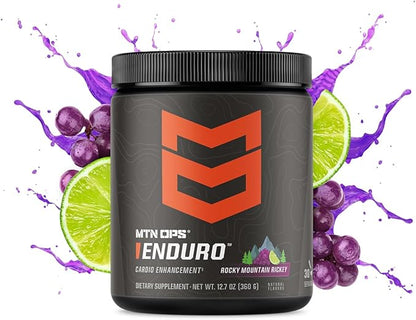 MTN OPS Enduro Nitric Oxide Stim Free Pre Workout | Magnesium Citrate, L Arginine & L Citrulline Caffeine Free Preworkout | 30 Serving Rocky Mountain Ricky