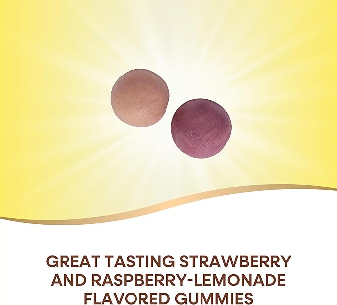 Nature's Way Alive! Daily Calcium & Vitamin D3 Gummies, Bone Support*, Immune Support*, Strawberry and Raspberry- Lemonade Flavored, 60 Gummies (Packaging May Vary)