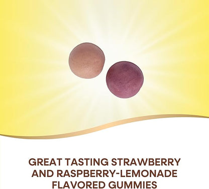Nature's Way Alive! Daily Calcium & Vitamin D3 Gummies, Bone Support*, Immune Support*, Strawberry and Raspberry- Lemonade Flavored, 60 Gummies (Packaging May Vary)