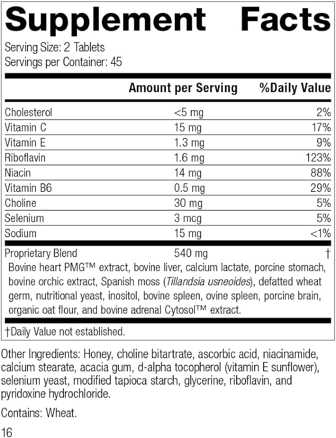 Standard Process Cardio-Plus - Antioxidant Support - Heart Health Supplement - Circulation & Blood Flow Supplement with Vitamin B6, Niacin & Riboflavin - Energy Metabolism Supplement - 90 Tablets