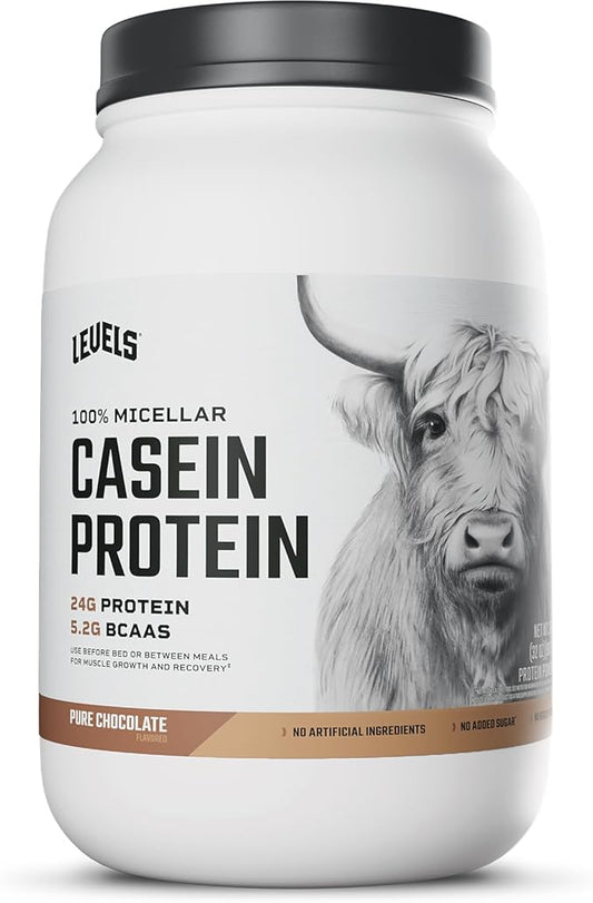 Levels 100% Micellar Casein Protein, Hormone Free, Chocolate, 2LB