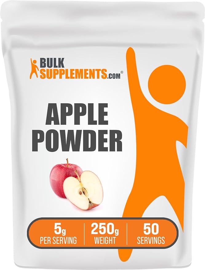BulkSupplements.com Apple Powder - Apple Fruit Powder, Superfood for Digestive Support - Natural & Gluten Free, 5g per Serving, 250g (8.8 oz) (Pack of 1)
