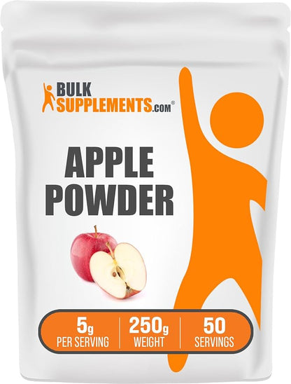 BulkSupplements.com Apple Powder - Apple Fruit Powder, Superfood for Digestive Support - Natural & Gluten Free, 5g per Serving, 250g (8.8 oz) (Pack of 1)