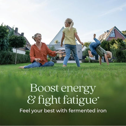 New Chapter Iron Supplement, Whole-Food Fermented Iron Complex Made with Organic Vegetables & Herbs + One Daily Non-Constipating Dose- 60ct, 2 Month Supply