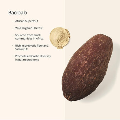 Promix Debloat Prebiotics and Probiotics with Baobab - Rich in Vitamin C, Bloating Relief, Immune Support - Orange - 30 Count