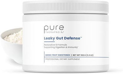 Pure Therapro Rx Leaky Gut Defense - Gut Health Supplement with L-Glutamine, Licorice Root Extract, Aloe Leaf, Arabinogalactan- (30 Servings, 168g)