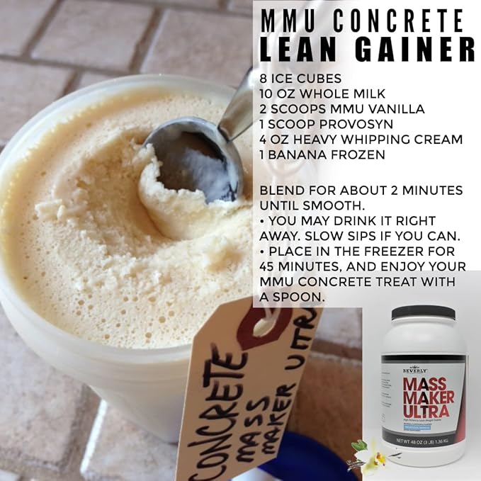 Beverly International Mass Maker Ultra Vanilla, 14 Servings, 3lb. Build Lean Mass Like a Pro!! Milk Protein Isolate, Whey Protein Isolate + Egg. MCT Oil. Clean Carbs, Great taste!