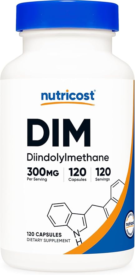 Nutricost DIM (Diindolylmethane) Plus BioPerine 300mg, 120 Vegetarian Capsules - Up to 4 Month Supply, Max Strength DIM Supplement