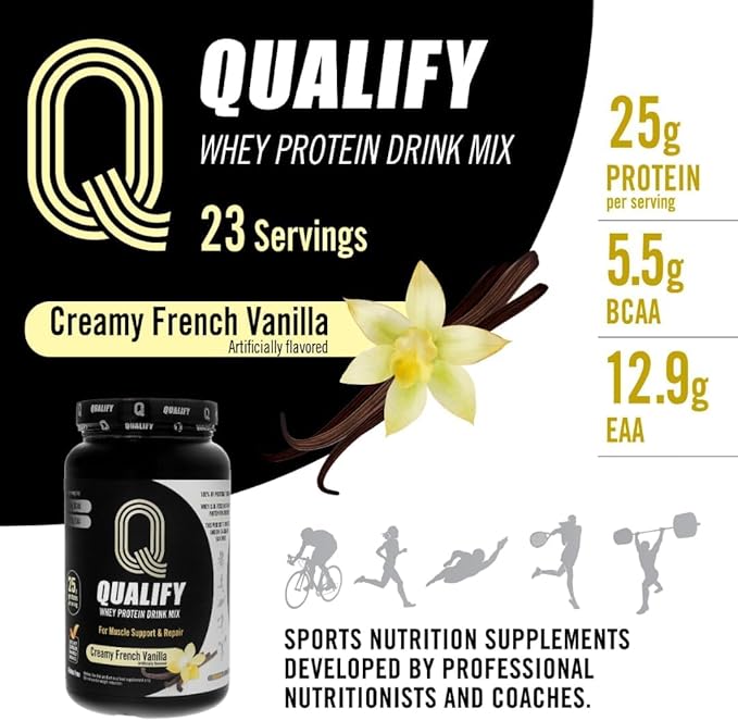 French Vanilla Whey Protein Powder Shake, Vanilla Protein Powder Post Workout Recovery Drink, Gluten Free, Sugar Free, Highly Kosher, 25g Protein, 5.5g BCAA, 1.65lb