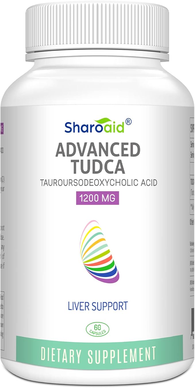 TUDCA Liver Support Supplements 1200 mg-Third Party Tested-High Strength Formula-Bile Salts for Liver Detox Cleanse-Vegan Capsules for Liver,Kidney,Gallbladder Health,1 Bottle-60 Capsules
