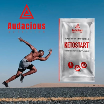 KetoStart | Exogenous Ketones Powder with Electrolytes | Caffeine Free | Tropical Flavor Electrolyte Powder for Energy, Strength & Focus (10x Ketones Drink Mix Packets)