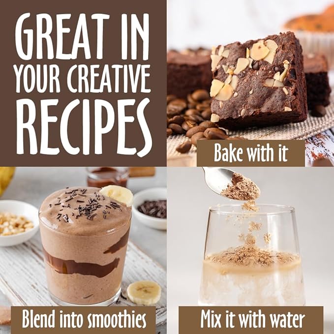 Pea Protein Powder, Chocolate Vegan Protein Powder, 100% Plant Based Protein Powder, No Artificial Sweeteners, Non GMO, Gluten Free & Soy Free, 2.11 LB Protein Powder