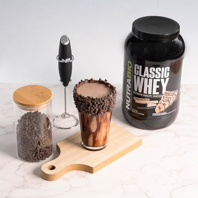 NutraBio Classic Whey Protein Powder- Full-Spectrum Amino Acid Profile - No Fillers, Artificial Colors, Preservatives - Low Glycemic Index - (Chocolate Peanut Butter, 2 Pounds)