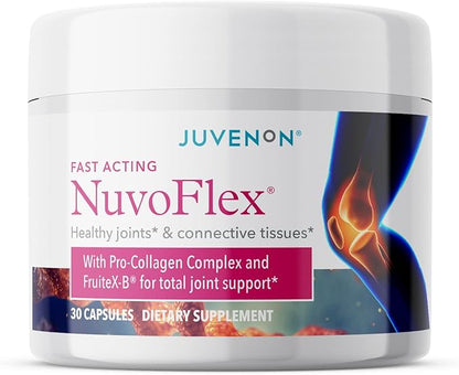 Juvenon NuvoFlex | Joint Support Supplement with Glucosamine, Chondroitin, Vitamin K, B, and Voltaren Enhancements - Mobility & Relief (30 Capsules)