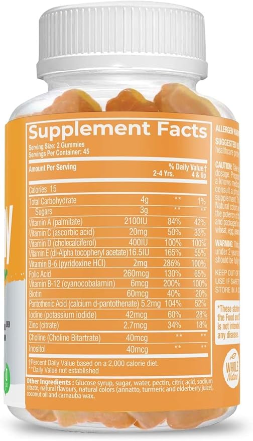 Kids Vitamins - Complete Daily Essentials Childrens multivitamin and Minerals for Overall Wellness, 90 Gummies Supplements Fruit Flavor, No Artificial Sugar, Dairy and Gluten Free (2)
