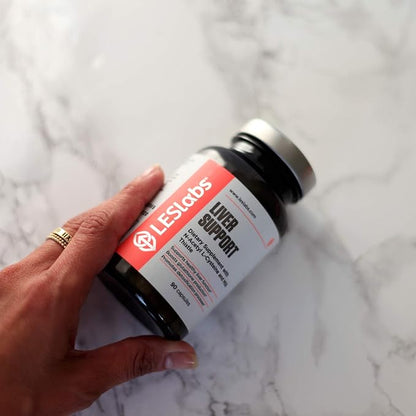 LES Labs Liver Support – Promotes Healthy Liver Function, Glutathione Production & Detoxification – Milk Thistle, NAC, ALA & Dandelion Extracts – Non-GMO Supplement – 90 Capsules