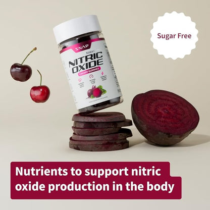 Snap Supplements Nitric Oxide Beet Root Gummies - Support Healthy Blood Circulation, 60 Gummies