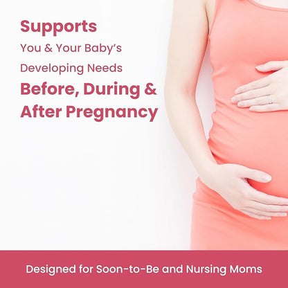 Mother's Promise Prenatal & Postnatal Multivitamin for Women | Sugar Free Liquid Prenatal Vitamins for Women with Folate, Choline & Organic Fruits for Preconception, Pregnancy & Nursing | Vegan