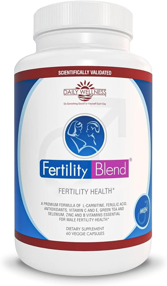 Daily Wellness for Men - Male Fertility Supplements, Vitamin Blend Pills - Male Count Pre-Conception for Him - Fertility Supplements for Men - 60 Capsules, 1 Pack