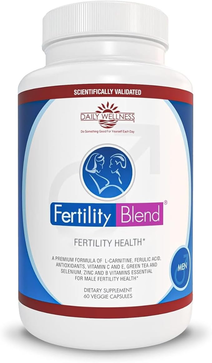 Daily Wellness for Men - Male Fertility Supplements, Vitamin Blend Pills - Male Count Pre-Conception for Him - Fertility Supplements for Men - 60 Capsules, 1 Pack