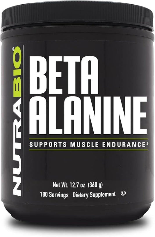 NutraBio Beta Alanine Pre-Workout Supplement - Beta Alanine Powder- 360g Powder