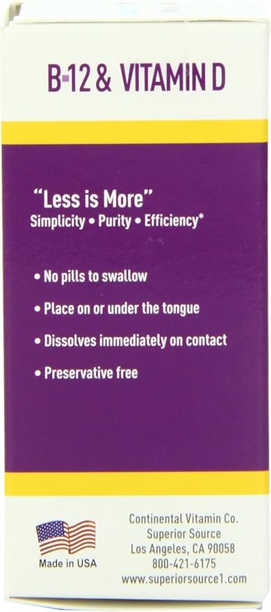 Superior Source Methyl B12 and Vitamin D3 5000 IU Multivitamins, 5000 mcg, 100 Count