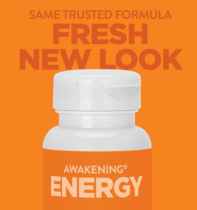 Awakening Natural Energy & Focus Nootropic Supplement with Panax Ginseng, Guarana Extract & Chromium Picolinate | Brain Supplement for Focus, Energy, Mood & Clarity | Gluten Free Veggie, USA - 60 Caps