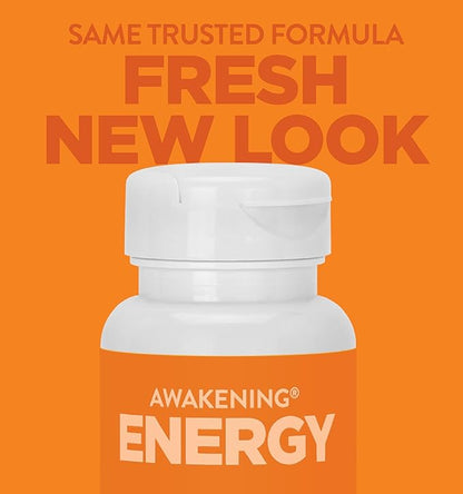 Awakening Natural Energy & Focus Nootropic Supplement with Panax Ginseng, Guarana Extract & Chromium Picolinate | Brain Supplement for Focus, Energy, Mood & Clarity | Gluten Free Veggie, USA - 60 Caps